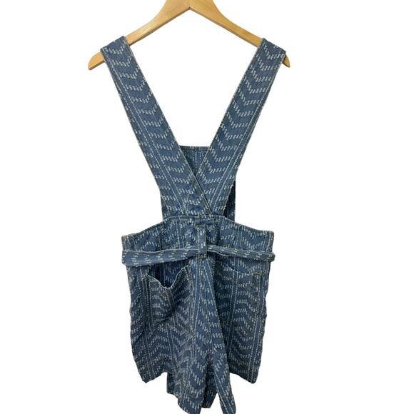 Happy X Nature Boho High Waisted Shorts Overalls Jumper Cotton Women's Size 6 - Picture 5 of 8